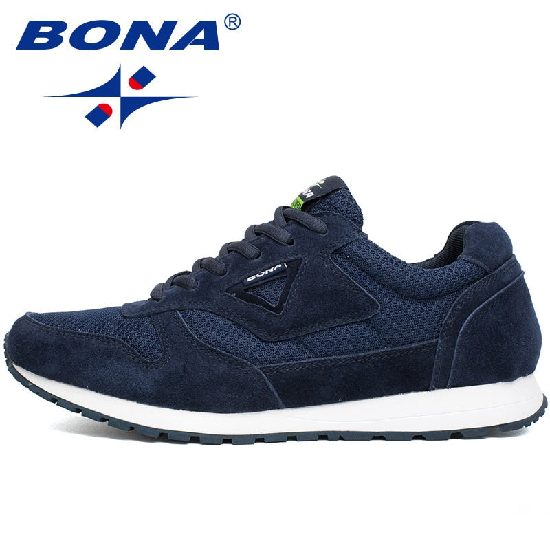 Men Running Shoes Lace Up Mesh