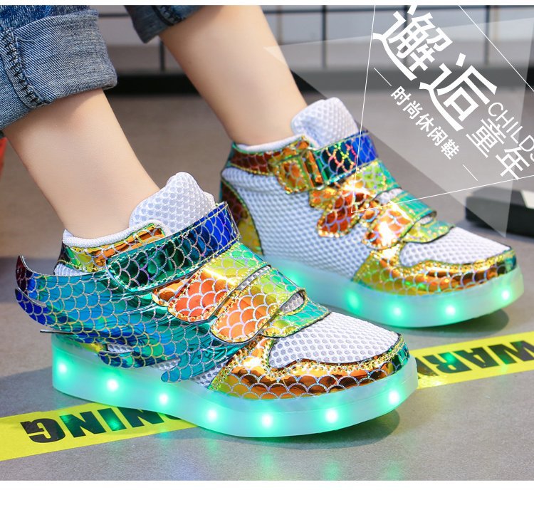 Baby Shoes Wings Outdoor Colorful Glowing Casual Shoes Sneakers