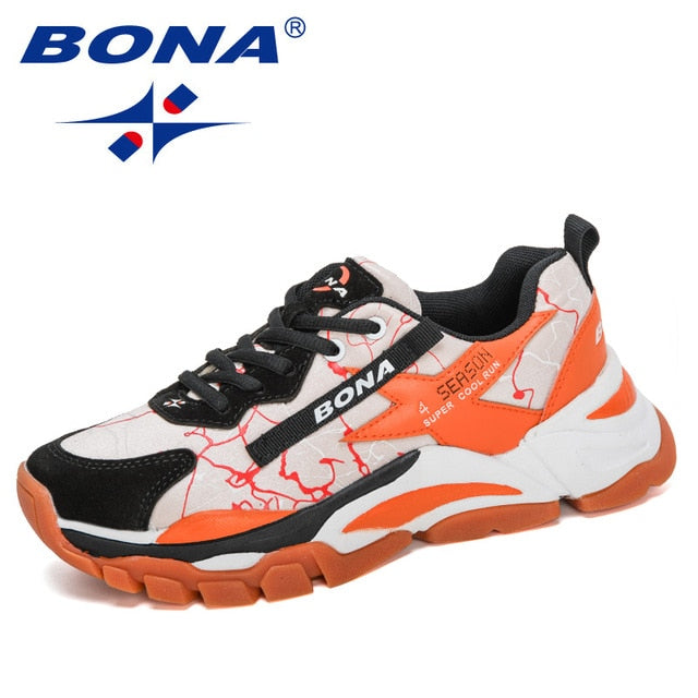 BONA  New Designers Mesh Breathable Running Shoes Women Outdoor