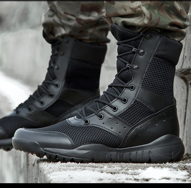 Summer Combat Boot Climbing Training Mesh Army Shoes