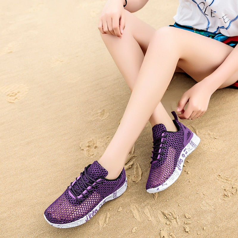 Summer Outdoor Aqua Beach Shoes  Mesh Sneakers Water Shoes