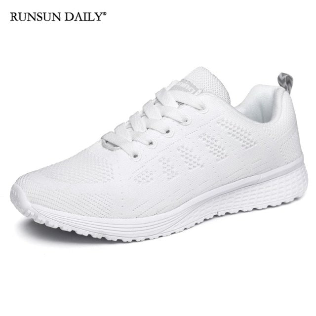 Sneakers Women's Fashion Lace Up Running Shoes Sports Tennis Shoes