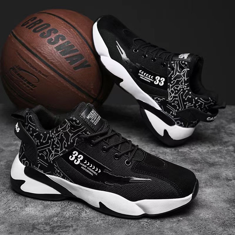 Breathable Youth Shock-absorbing High Top Basketball Shoes