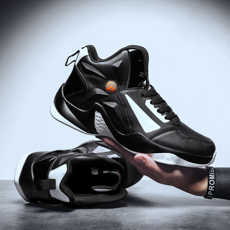 High-top men's shoes versatile sports lightweight soft-soled student basketball boots