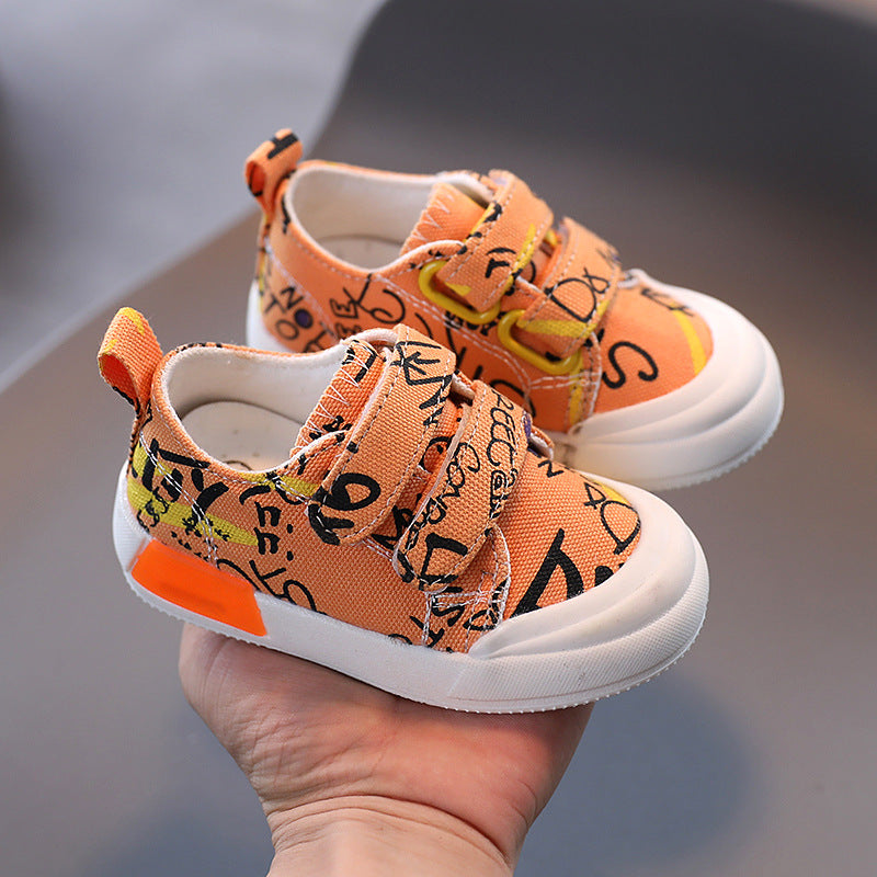 Baby Shoes Female 0-2 Years Old 1 Kids Canvas Shoes Boys Sneakers