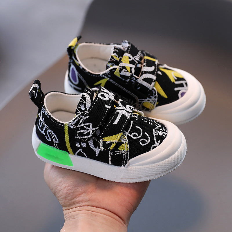 Baby Shoes Female 0-2 Years Old 1 Kids Canvas Shoes Boys Sneakers