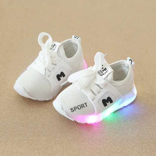 Children's sports shoes women light up