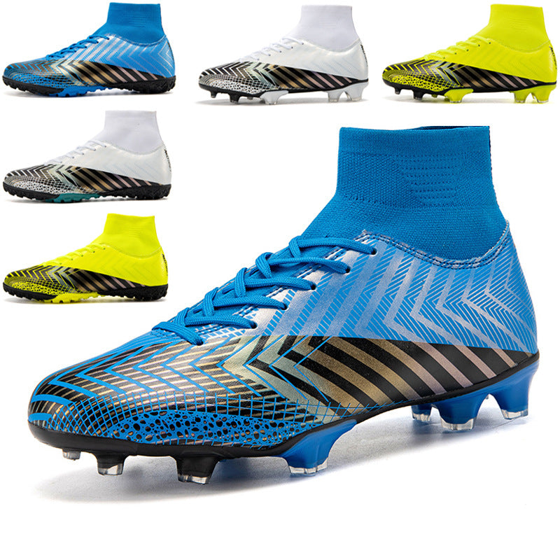 Ootball Shoes High-top Male Youth Middle School Students Competition Training Shoes Artificial Grass