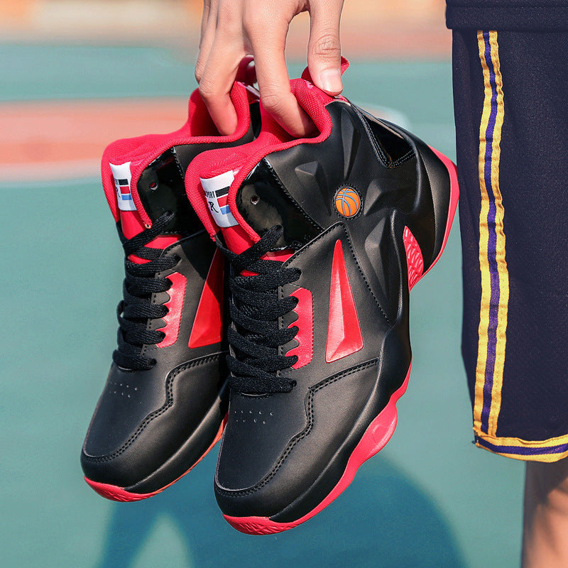 High-top men's shoes versatile sports lightweight soft-soled student basketball boots