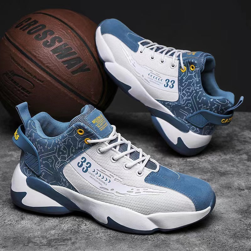 Breathable Youth Shock-absorbing High Top Basketball Shoes