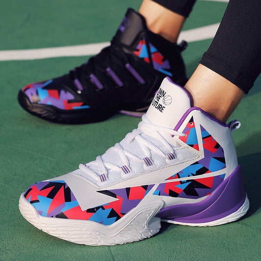 Summer Couple Basketball Shoes Men's Boots Korean Style Breathable