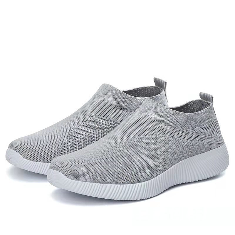 Flying Knit Sneakers Men's Mesh White Shoes Black Casual Sneakers