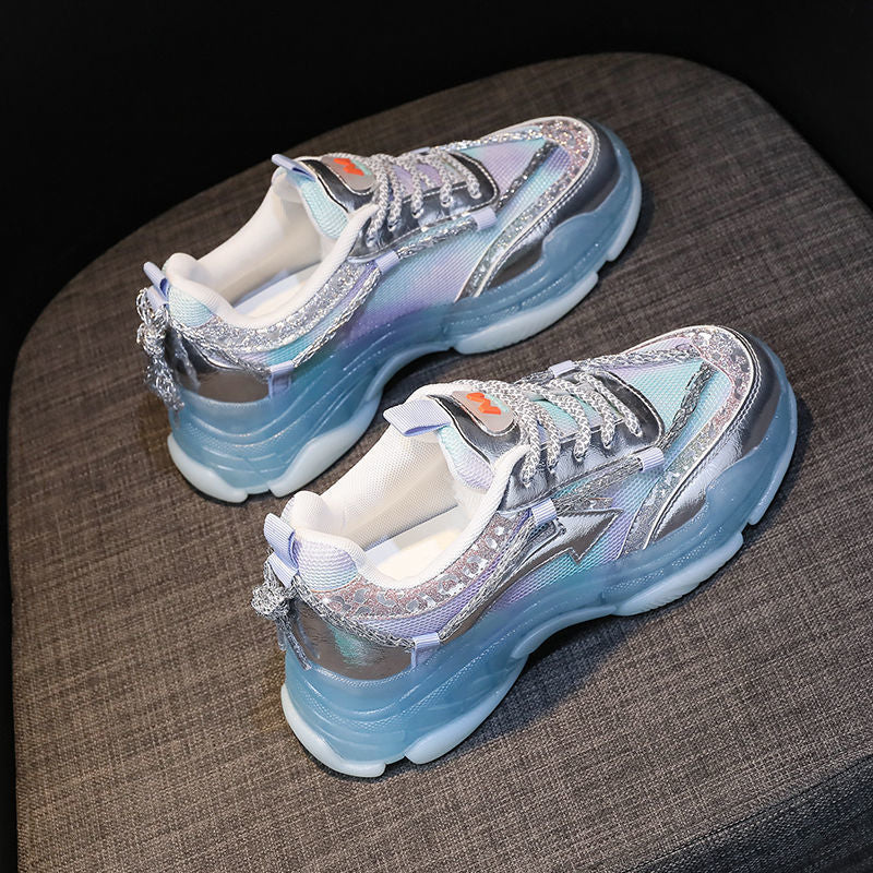 Breathable Platform Gradient Sneakers