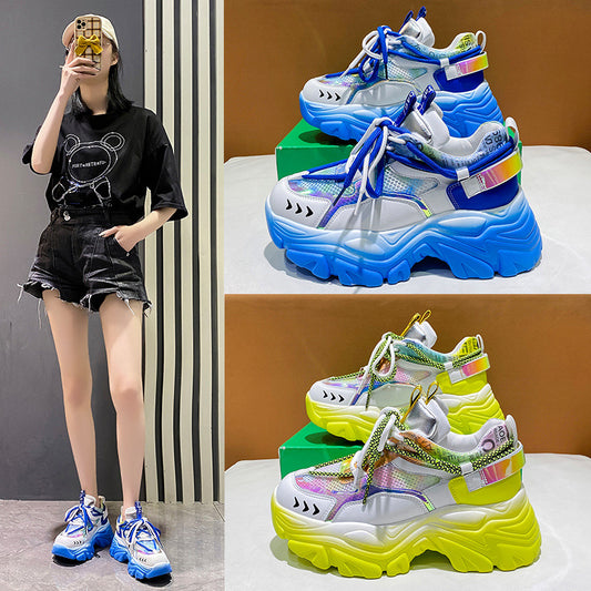 Women's Thick Sole Mesh Breathable Casual Sneakers