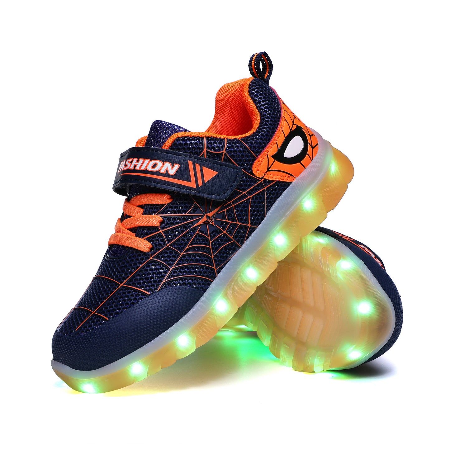 Size 26-37 Kids Led USB Recharge Glowing Shoes Children's Hook Loop