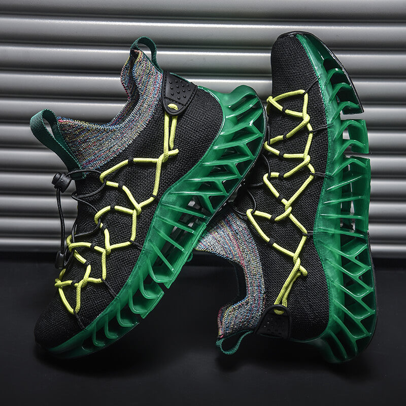Camouflage Blade Student Basketball Shoes Men's Flying Knitted Sports