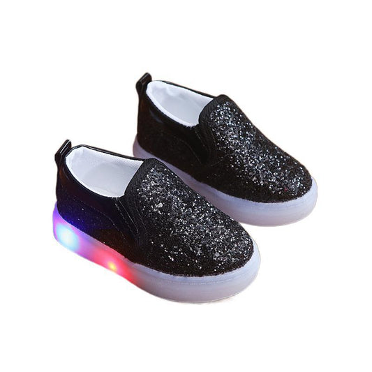 Kids Led Sneakers Lighted Baby Toddler Sneakers Sequin Girl Light Shoes