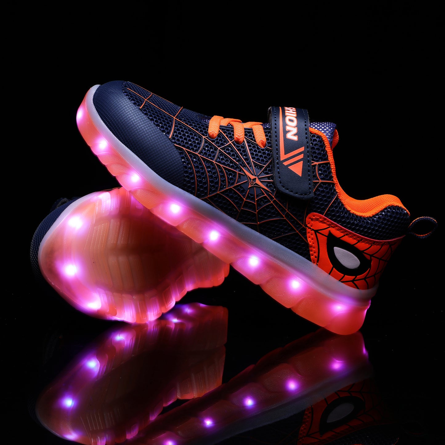 Size 26-37 Kids Led USB Recharge Glowing Shoes Children's Hook Loop