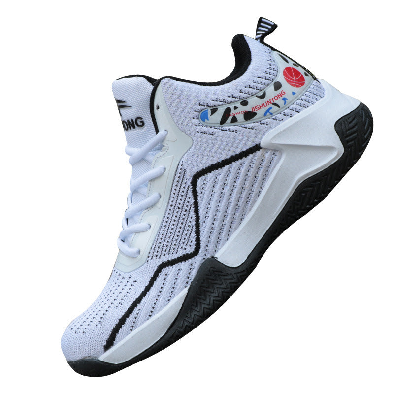 Basketball Shoes High Top Flying Woven Sneakers Breathable