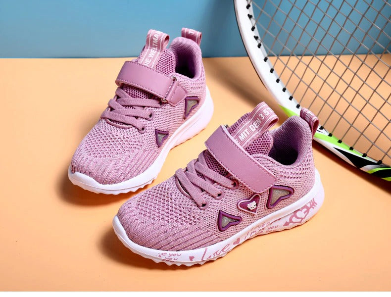 Girls Casual Shoes Light Mesh Sneakers Tennis Cute Sport