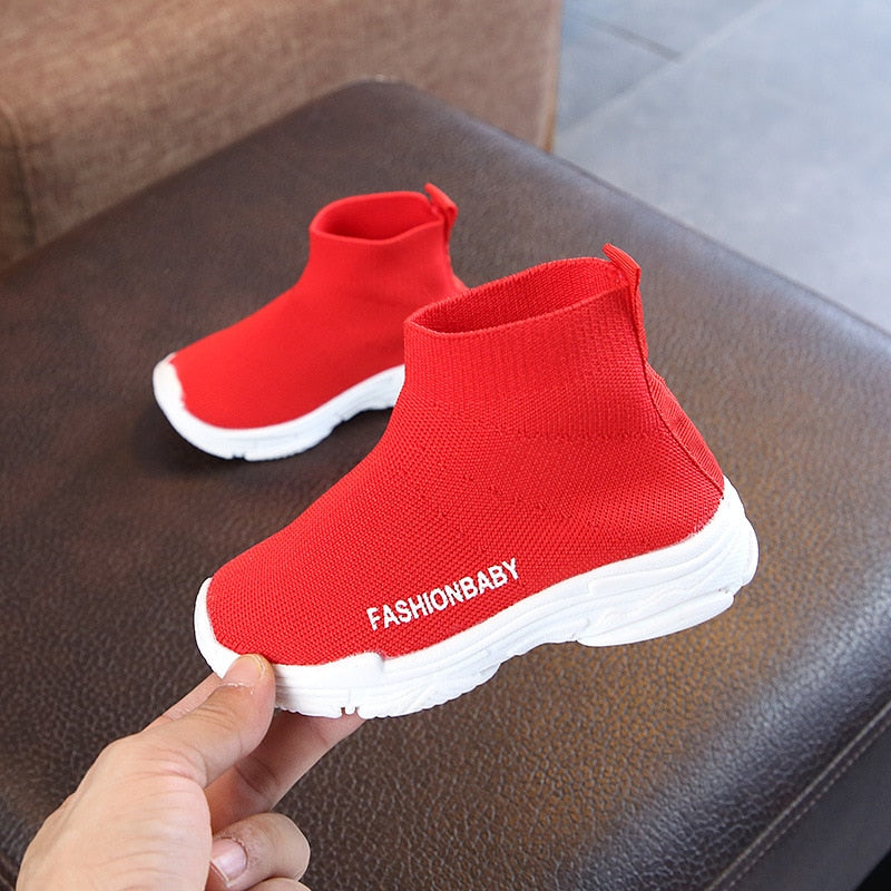 Children Casual Shoes Slip-on Breathable Kids Socks Shoes Non-slip