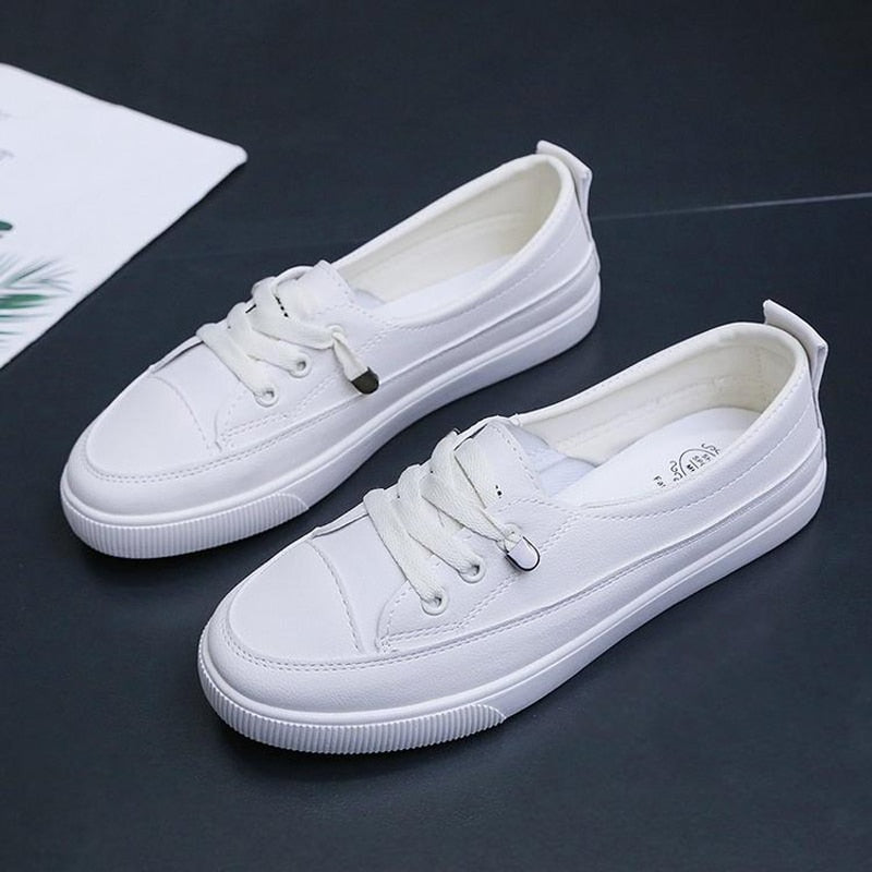 Low Platform Sneakers Women Shoes Female Pu Leather