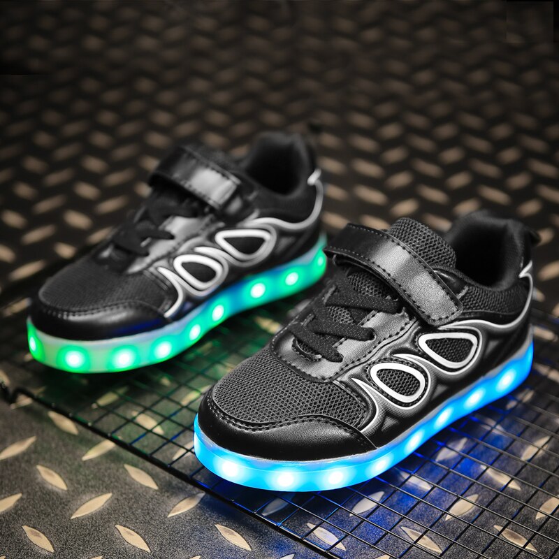 Kids LED Sneakers Children Fashion Sport Running Light up shoes