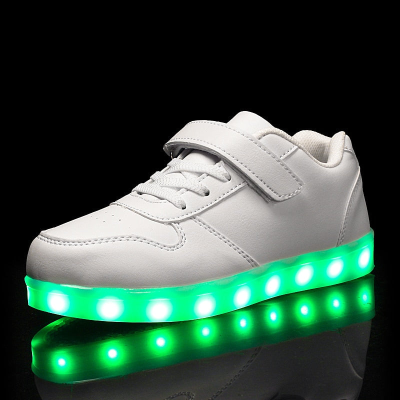 Children Led Shoes Glowing Sneakers Kid Backlight USB Light Up Shoes