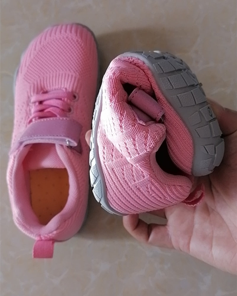 Kids Flexible Barefoot Shoes children Flat Breathable Mesh Sports Shoes