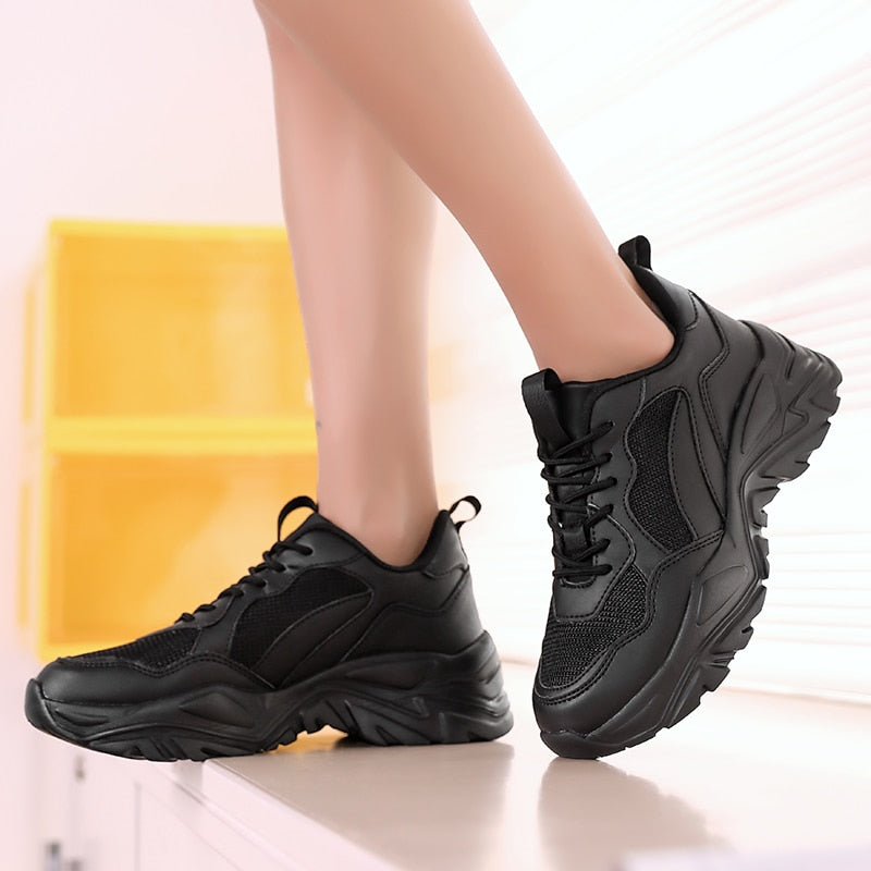 New Spring Chunky Sneakers Women Breathable Shoes