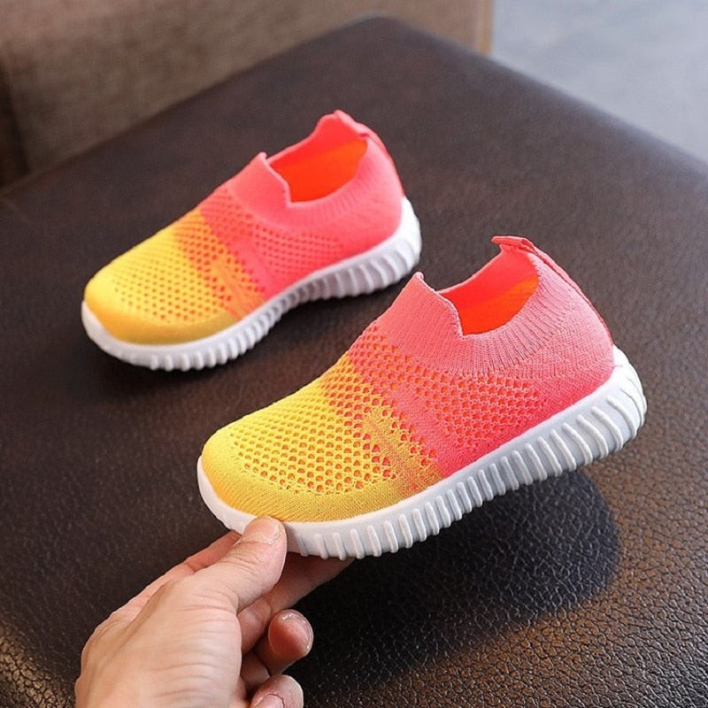 Boy Girl Woven Fly Shoes Children's Air Mesh Sneakers