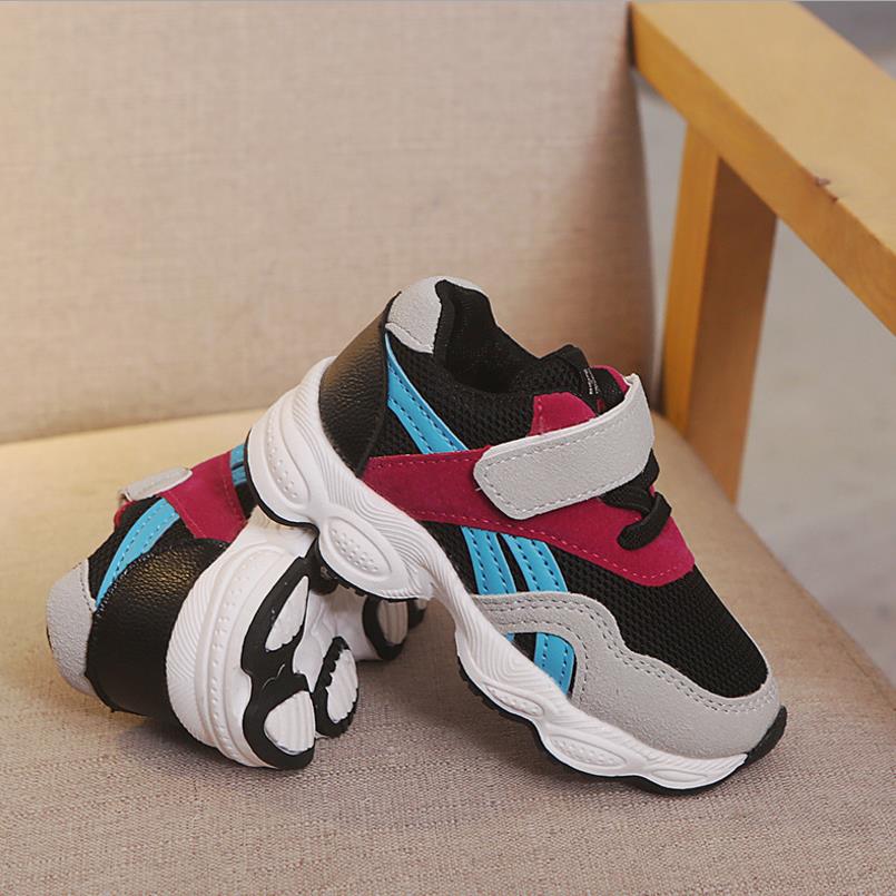 Children Sports Shoes Damping Outsole Slip Patchwork Breathable Sneakers