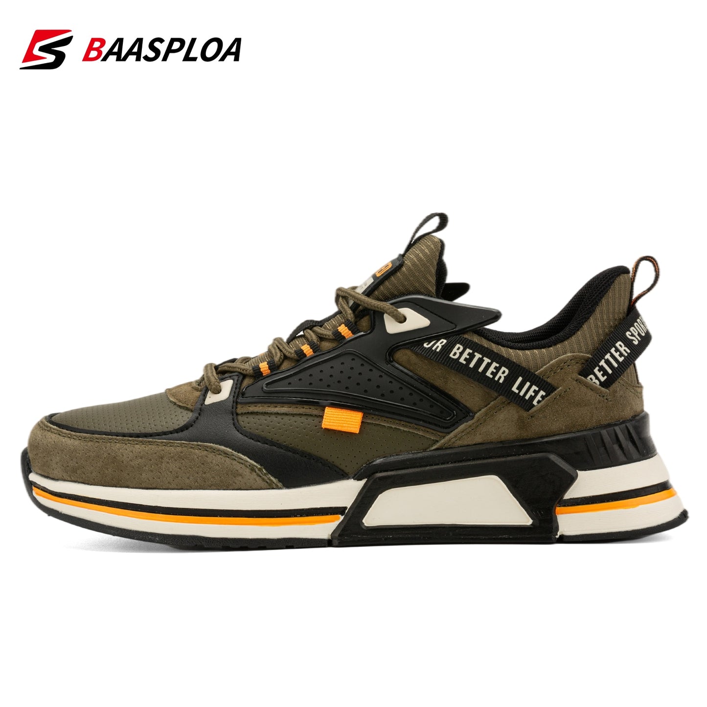 Leather Sneakers Lace-Up Male Outdoor Sports
