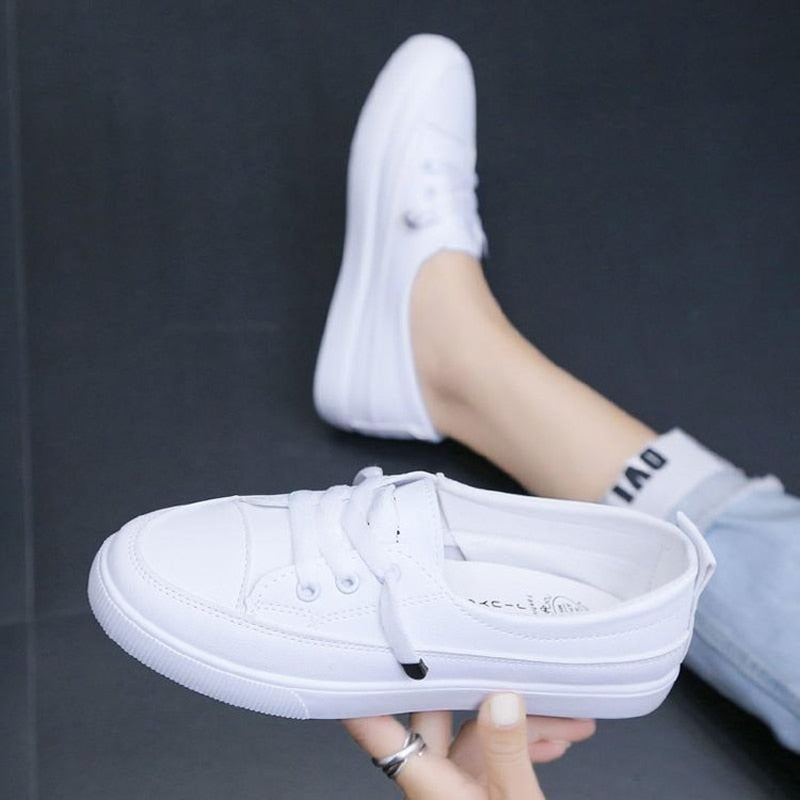 Low Platform Sneakers Women Shoes Female Pu Leather