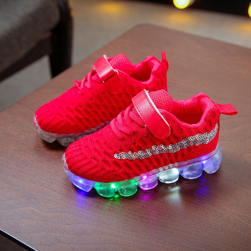 Children Breathable Non-slip Sneakers Luminous Sneakers