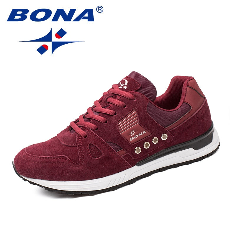 Men Running Shoes Suede Men Athletic