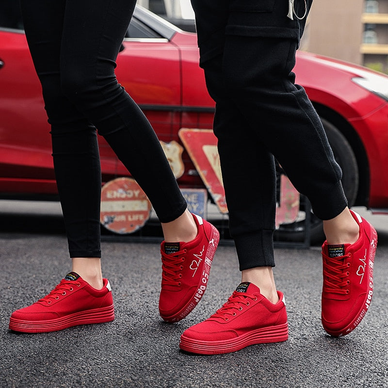 Fashion Women Vulcanized Shoes Sneakers Ladies Lace-up