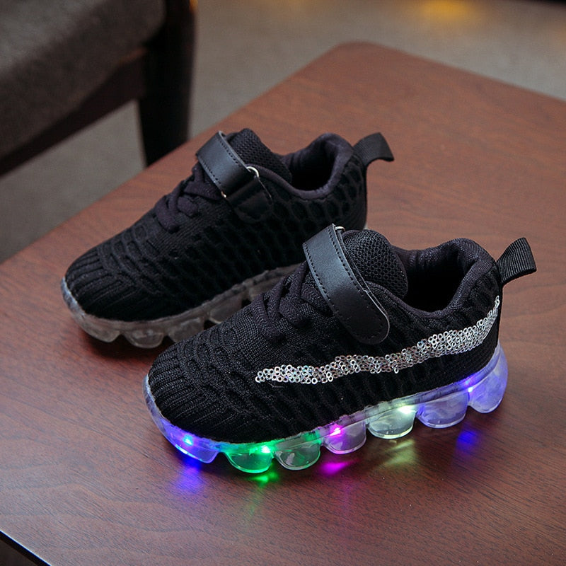Children Breathable Non-slip Sneakers Luminous Sneakers