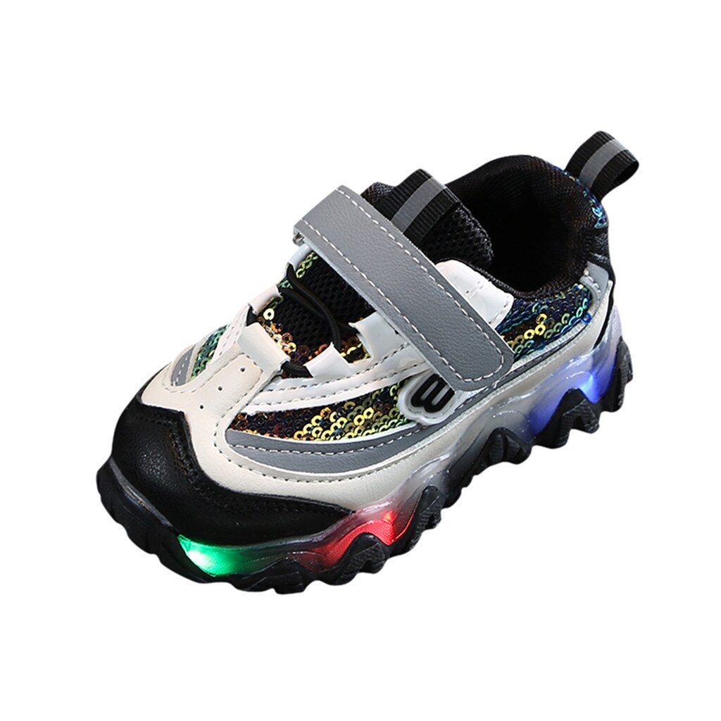 Children Sneakers Bling Led Light Luminous Sport Shoes