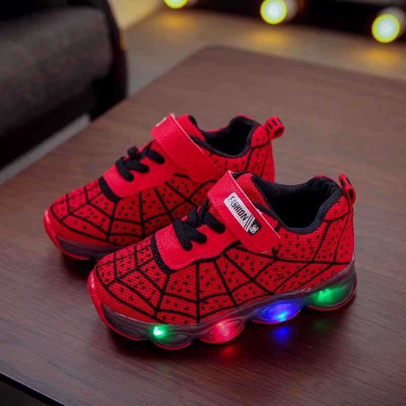 LED Shoes With Lights Mesh Luminous Baby Girls Shoes Glowing Sneakers