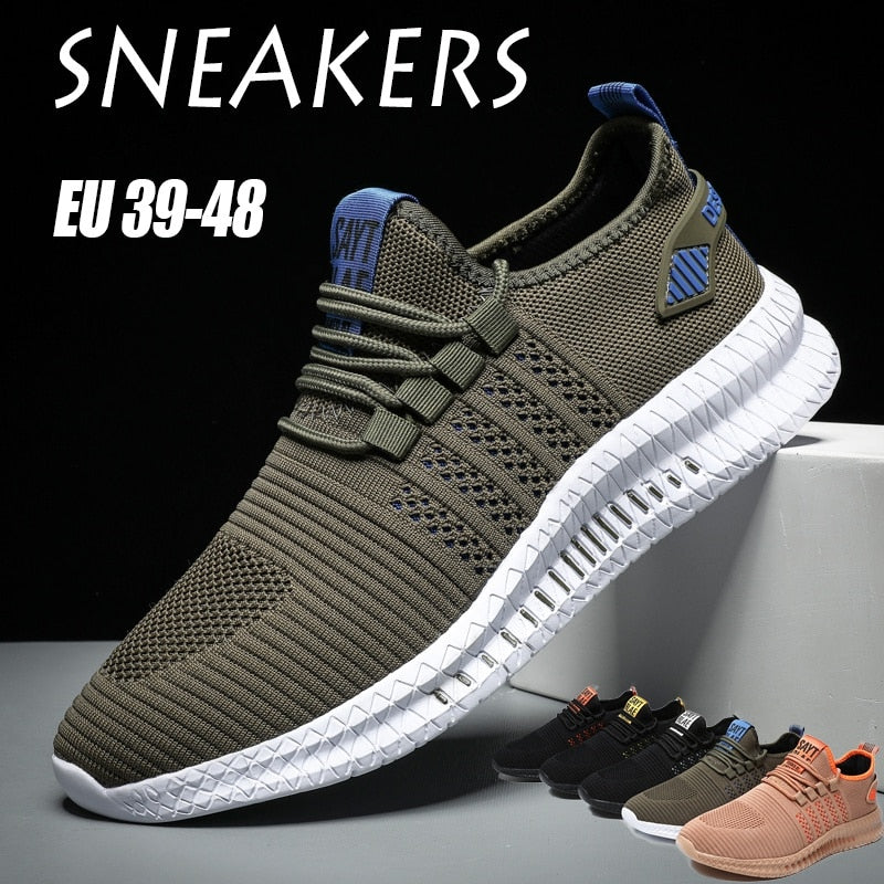 Breathable Mesh Sneakers Walking Footwear Male Running Sport Shoes