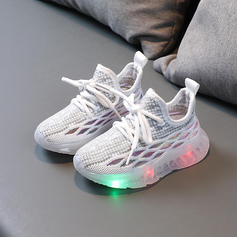 Baby Breathable Lightweight Glowing Sneakers Luminous Led Light Up Shoes