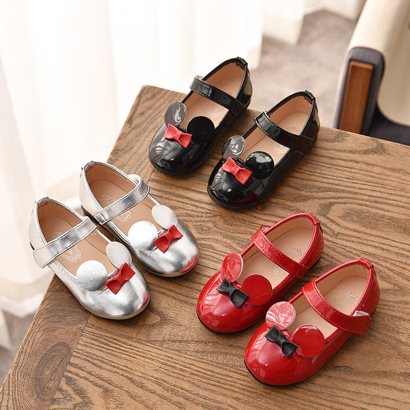 Baby Girl Soft Shoes PU Patent Leather Flats