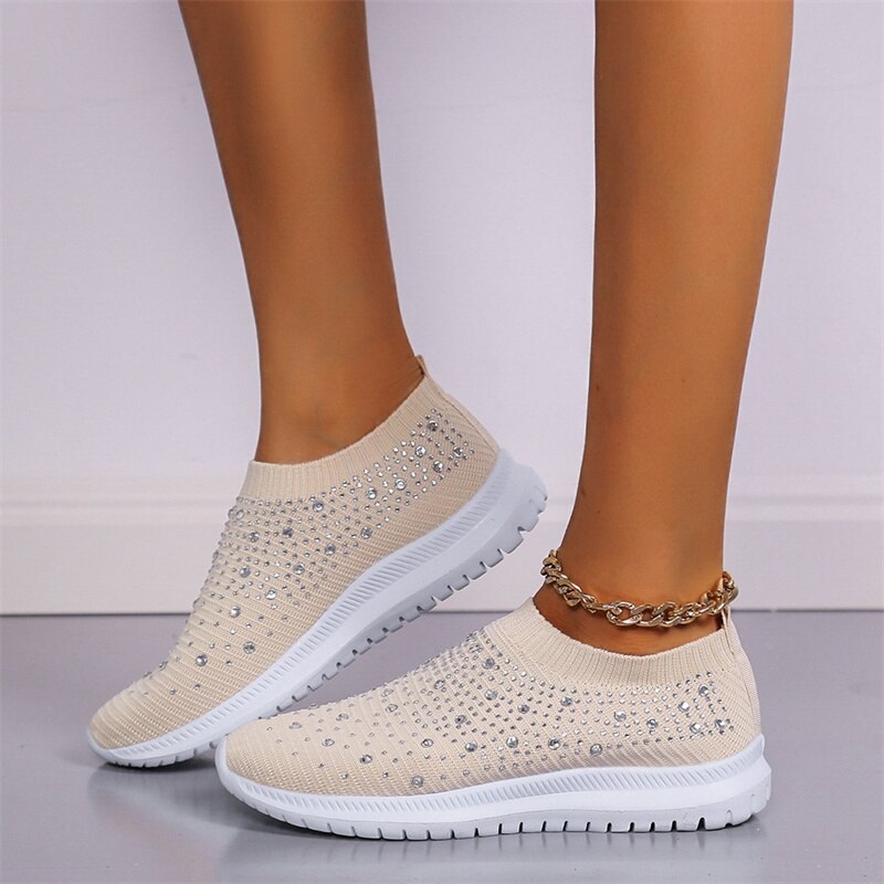 Flats Sports Shoes Sneakers New Spring Summer Crystal