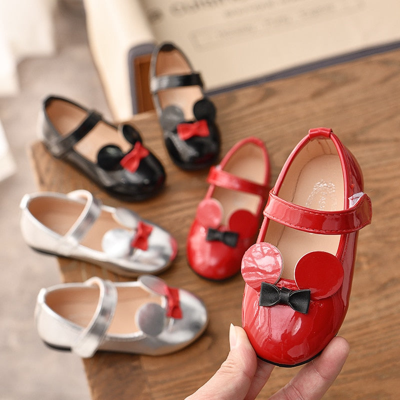 Baby Girl Soft Shoes PU Patent Leather Flats