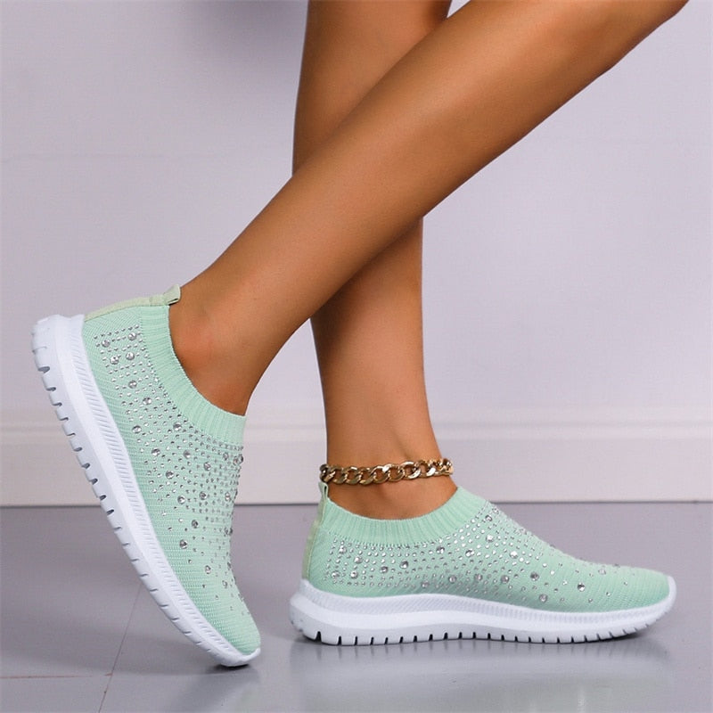 Flats Sports Shoes Sneakers New Spring Summer Crystal