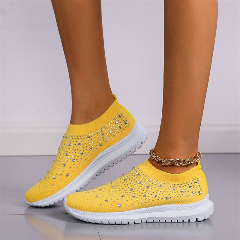 Flats Sports Shoes Sneakers New Spring Summer Crystal