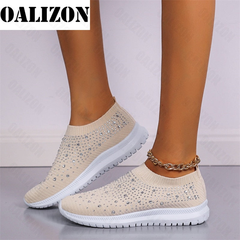 Flats Sports Shoes Sneakers New Spring Summer Crystal