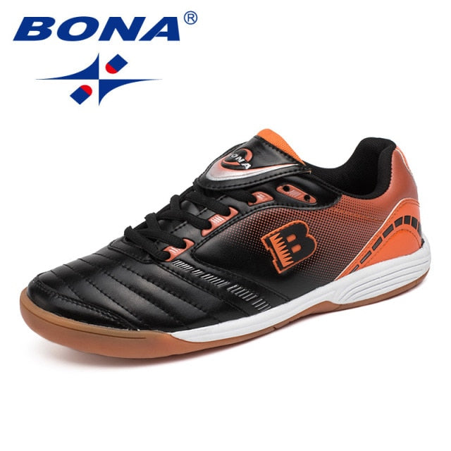 BONA New Typical Style Men Soccer Shoes Indoor Action Leather