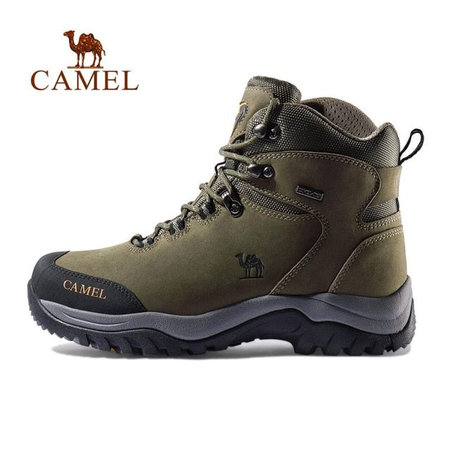 CAMEL High Top Hiking Shoes Durable Waterproof Military Tactical Boots